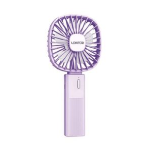 Lontor 4" Rechargeable Mini Standing Fan (Purple)