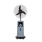 Andrakk 18" Rechargeable Mist Fan + Remote + Solar Charge Port + USB