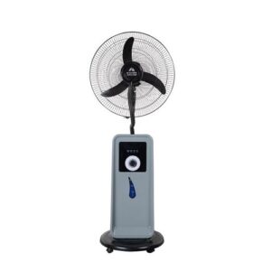 Andrakk 18" Rechargeable Mist Fan + Remote + Solar Charge Port + USB