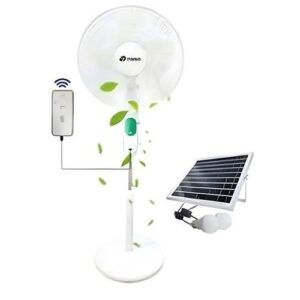 TINMO 18-inch Rec Stand Fan | 12M Warranty | Solar & 2 Bulbs